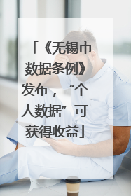 《无锡市数据条例》发布，“个人数据”可获得收益