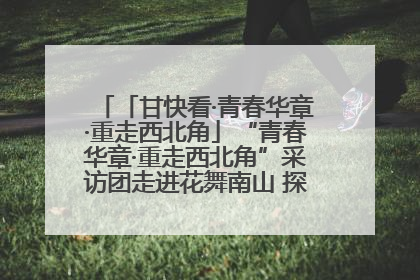 「甘快看·青春华章·重走西北角」“青春华章·重走西北角”采访团走进花舞南山 探寻天水乡村振兴之路