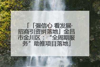 「强信心 看发展·招商引资拼落地」金昌市金川区：“全周期服务”助推项目落地