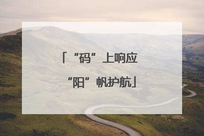 “码”上响应 “阳”帆护航