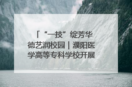 “一技”绽芳华 德艺润校园｜濮阳医学高等专科学校开展丰富多彩的职业教育活动周主题活动