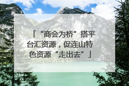 “商会为桥”搭平台汇资源，促连山特色资源“走出去”