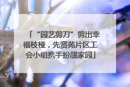 “园艺剪刀”剪出幸福枝桠，先贤苑片区工会小组携手扮靓家园
