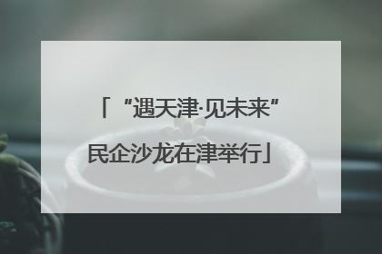 “遇天津·见未来”民企沙龙在津举行