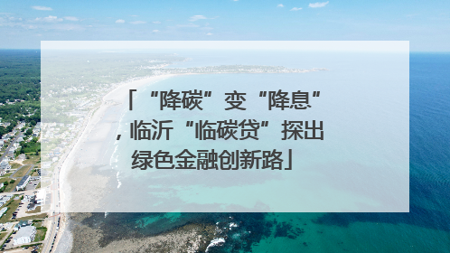“降碳”变“降息”，临沂“临碳贷”探出绿色金融创新路