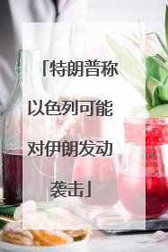 特朗普称以色列可能对伊朗发动袭击