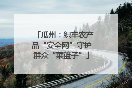 瓜州：织牢农产品“安全网”守护群众“菜篮子”