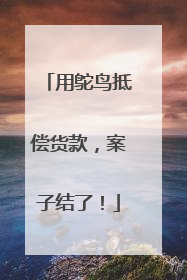 用鸵鸟抵偿货款，案子结了！
