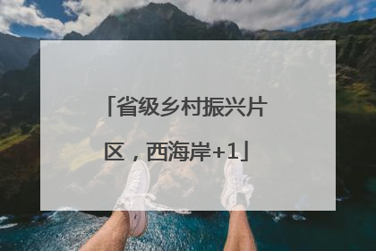 省级乡村振兴片区，西海岸+1