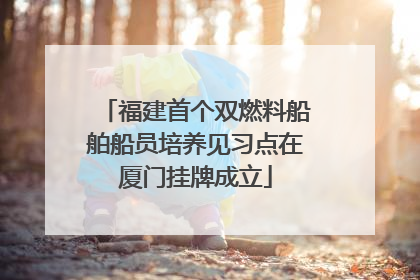 福建首个双燃料船舶船员培养见习点在厦门挂牌成立