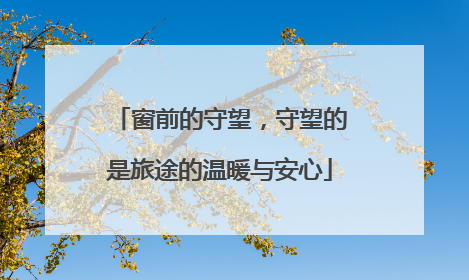 窗前的守望，守望的是旅途的温暖与安心