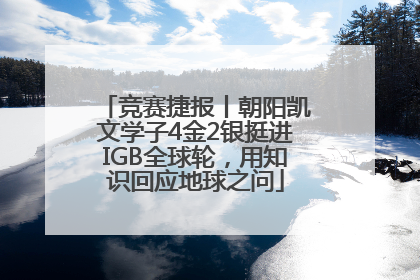 竞赛捷报丨朝阳凯文学子4金2银挺进IGB全球轮，用知识回应地球之问