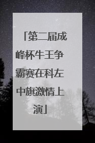 第二届成峰杯牛王争霸赛在科左中旗激情上演