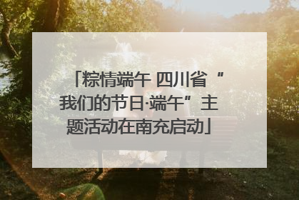 粽情端午 四川省“我们的节日·端午”主题活动在南充启动