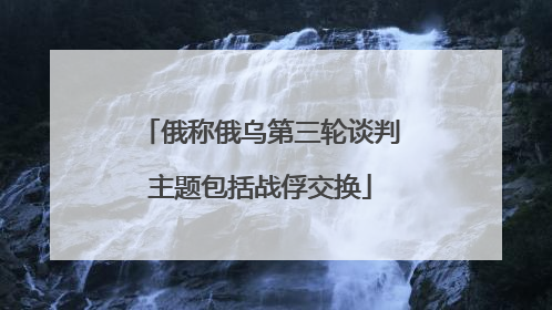 俄称俄乌第三轮谈判主题包括战俘交换