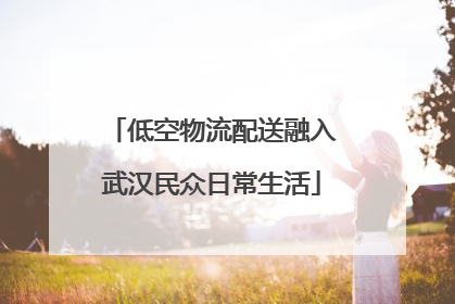 低空物流配送融入武汉民众日常生活