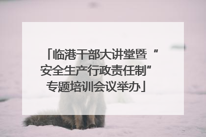 临港干部大讲堂暨“安全生产行政责任制”专题培训会议举办