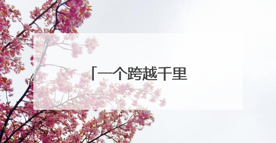 一个跨越千里的求医故事