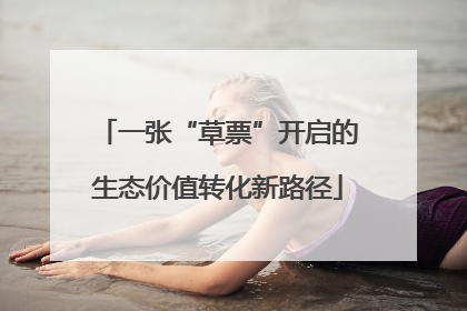 一张“草票”开启的生态价值转化新路径