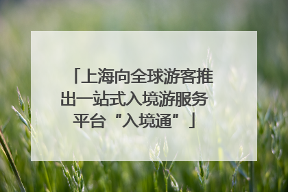 上海向全球游客推出一站式入境游服务平台“入境通”