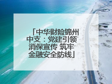 中华财险锦州中支：党建引领消保宣传 筑牢金融安全防线