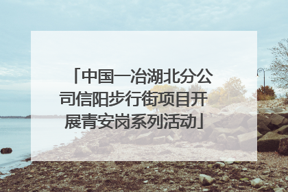 中国一冶湖北分公司信阳步行街项目开展青安岗系列活动