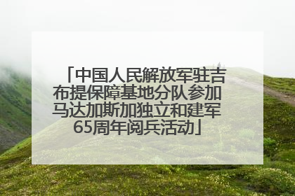 中国人民解放军驻吉布提保障基地分队参加马达加斯加独立和建军65周年阅兵活动