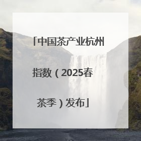 中国茶产业杭州指数（2025春茶季）发布