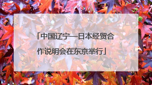 中国辽宁—日本经贸合作说明会在东京举行