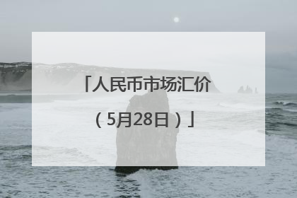 人民币市场汇价（5月28日）