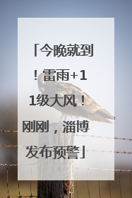 今晚就到！雷雨+11级大风！刚刚，淄博发布预警
