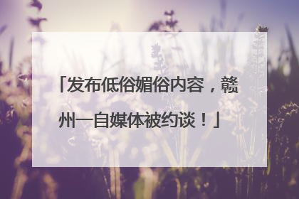 发布低俗媚俗内容，赣州一自媒体被约谈！