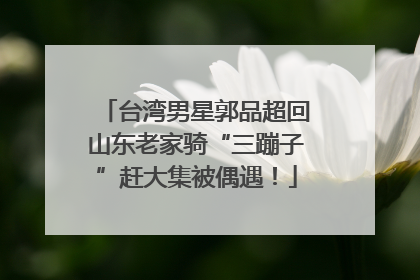 台湾男星郭品超回山东老家骑“三蹦子”赶大集被偶遇！