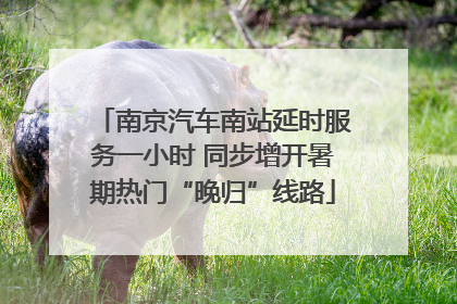 南京汽车南站延时服务一小时 同步增开暑期热门“晚归”线路