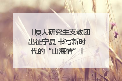 厦大研究生支教团出征宁夏 书写新时代的“山海情”