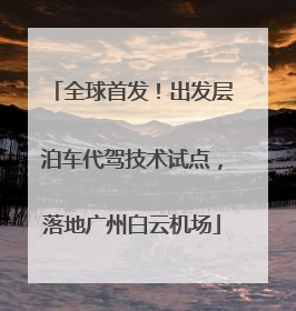 全球首发！出发层泊车代驾技术试点，落地广州白云机场