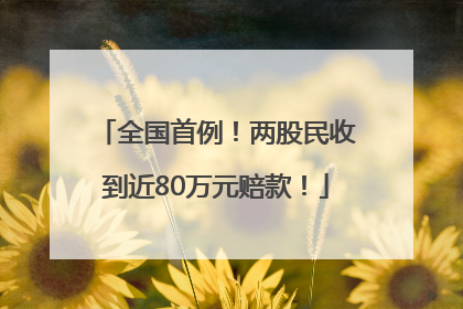 全国首例！两股民收到近80万元赔款！