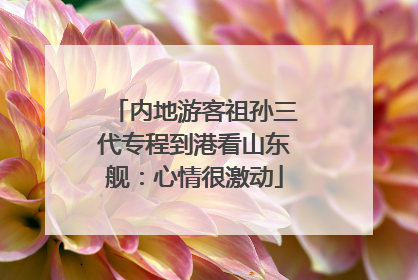 内地游客祖孙三代专程到港看山东舰：心情很激动