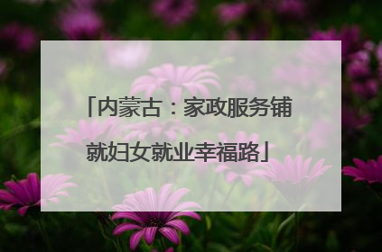 内蒙古：家政服务铺就妇女就业幸福路