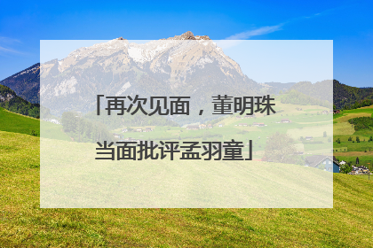 再次见面，董明珠当面批评孟羽童