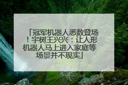 冠军机器人悉数登场！宇树王兴兴：让人形机器人马上进入家庭等场景并不现实