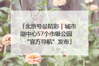 北京号最精彩｜城市副中心57个市级公园“官方导航”发布