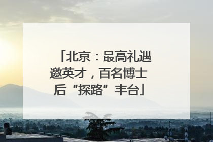北京：最高礼遇邀英才，百名博士后“探路”丰台