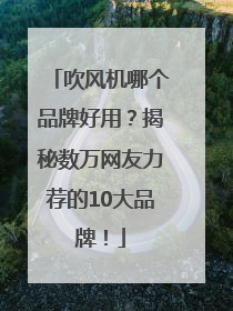 吹风机哪个品牌好用？揭秘数万网友力荐的10大品牌！