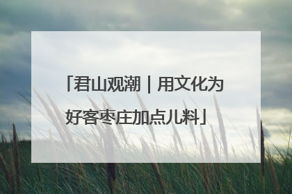 君山观潮｜用文化为好客枣庄加点儿料