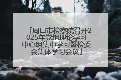 周口市检察院召开2025年党组理论学习中心组集中学习暨检委会集体学习会议