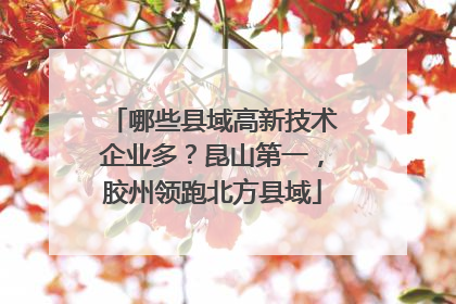 哪些县域高新技术企业多？昆山第一，胶州领跑北方县域
