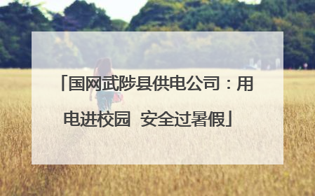 国网武陟县供电公司：用电进校园  安全过暑假