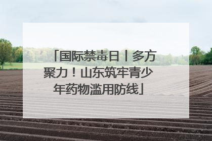 国际禁毒日丨多方聚力！山东筑牢青少年药物滥用防线