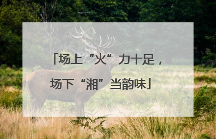场上“火”力十足，场下“湘”当韵味